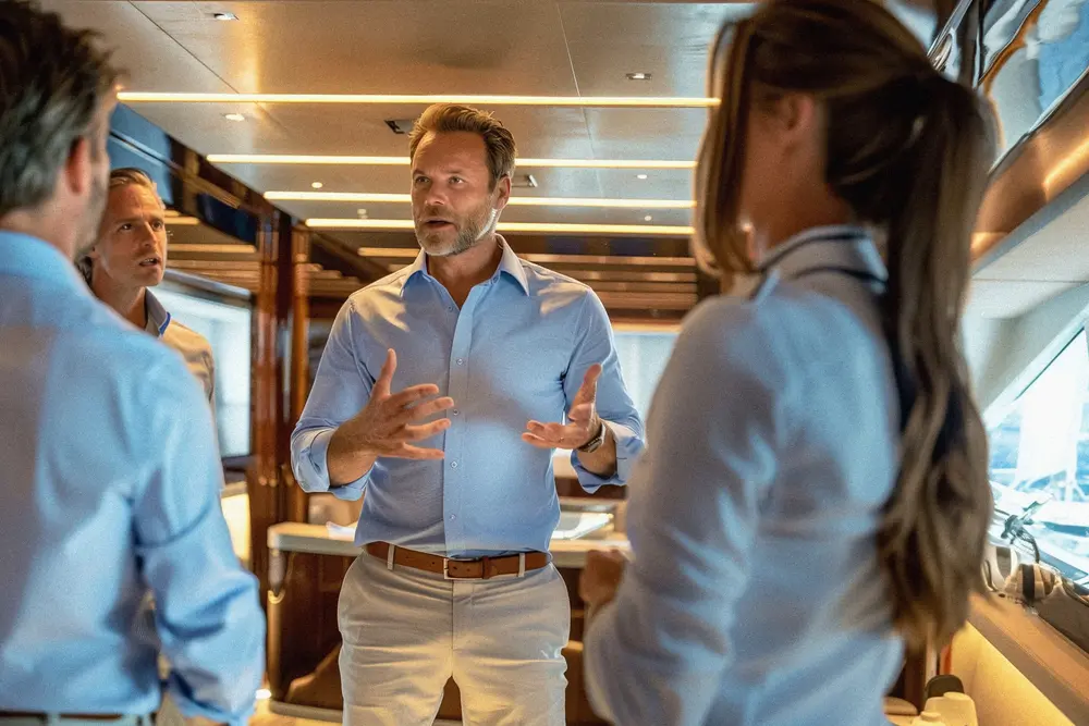 Yacht managers and crew