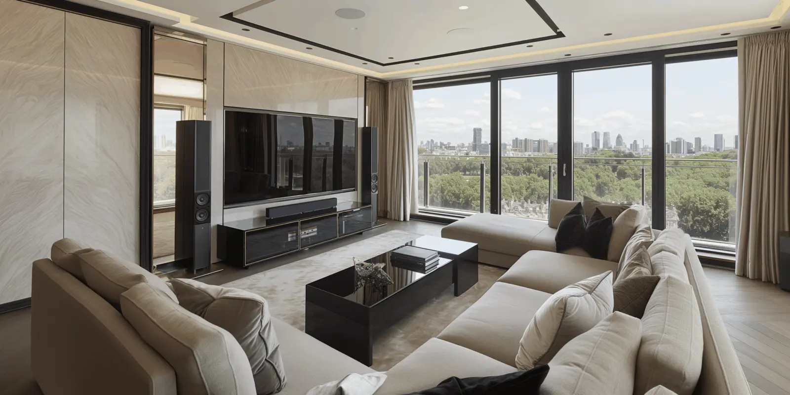 Luxury penthouse living room